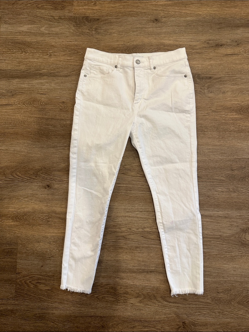 LOFT Women’s White High-Rise Skinny Jeans